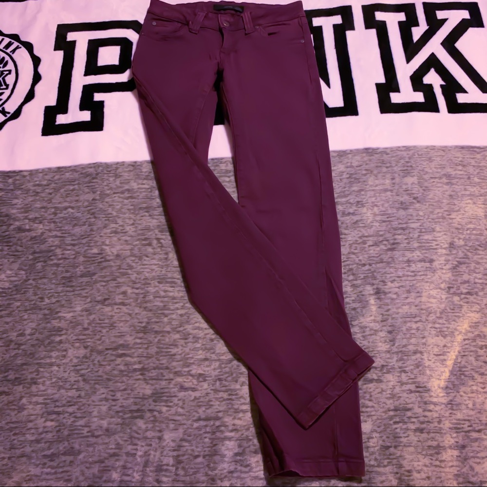 Dark Purple European Skinny Stretch Jeans